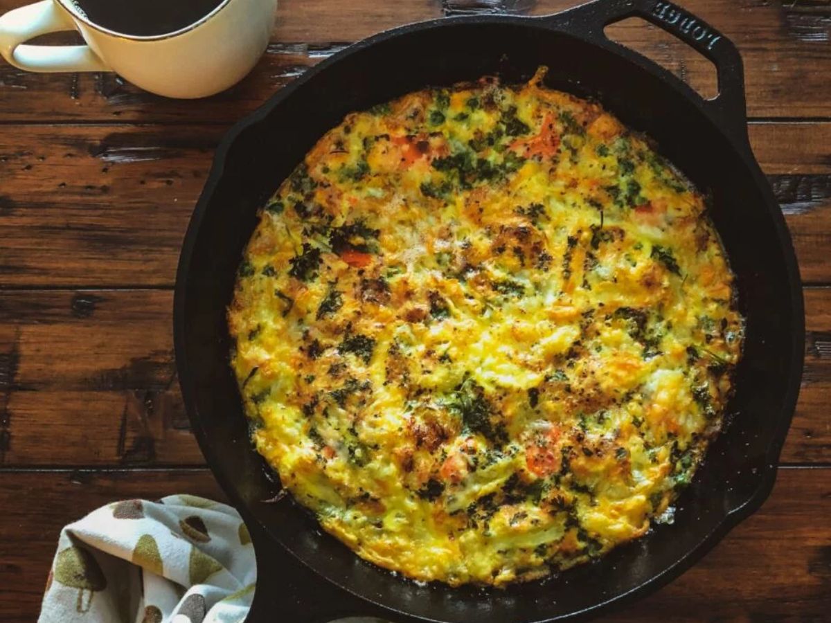 Receita da Frittata de Espinafres e Batata-Doce