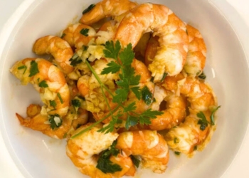 Receita de Gambas com Molho de Whisky