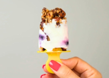 Receita do melhor Gelado de Iogurte e Mirtilos