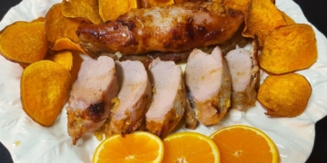 Receita do Lombinho de Porco Assado com Laranja