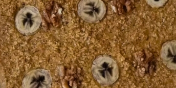 Receita de Papas de Aveia com Banana e Nozes