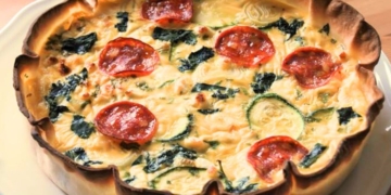 Receita da Quiche de Legumes e Pepperoni