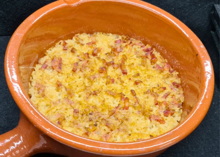 Receita do Arroz de Forno com Chouriço e Toucinho