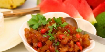 Receita do Chutney de Casca de Melancia e Ananás