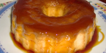 Receita do Pudim de Banana caseiro