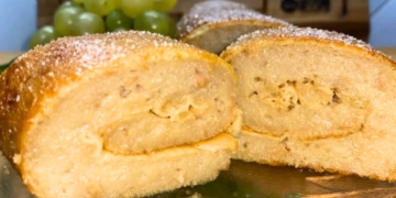 Receita da Torta de Uvas bem húmida