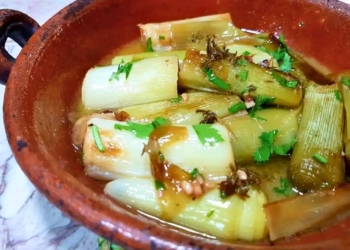 Receita de Alho Francês Estufado