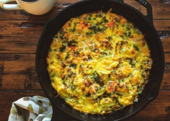 Receita da Fritatta de Espinafres e Batata Doce