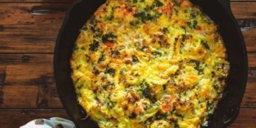 Receita da Fritatta de Espinafres e Batata Doce