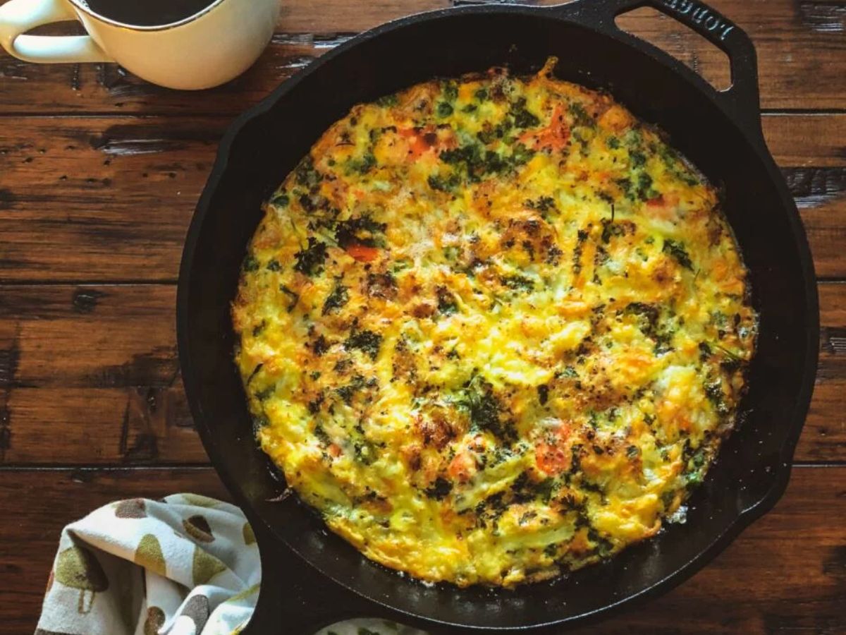 Receita da Fritatta de Espinafres e Batata Doce
