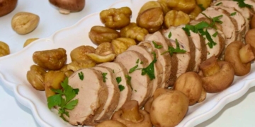 Receita dos Lombinhos com Castanhas e Cogumelos