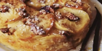 Receita especial de Pudim de Maçã e Nozes