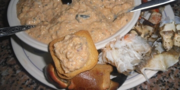 Receita de Sapateira recheada com azeitona