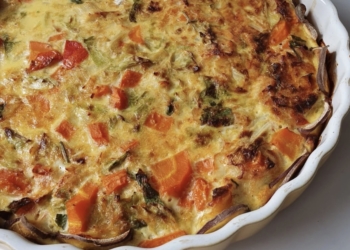 Receita de Tarte de Bacalhau com batata doce