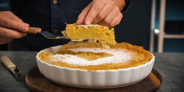 Receita de Tarte de Feijão com Crosta de Amêndoa