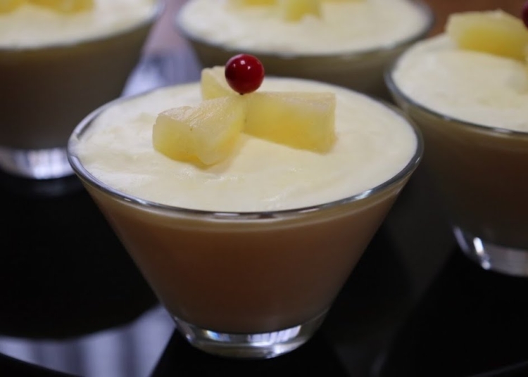 Receita de Mousse de Ananás sem açúcar