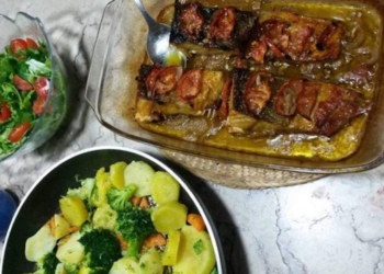 Receita de Bacalhau assado no forno