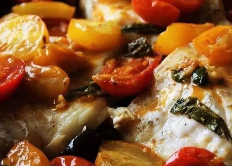 Receita de Bacalhau na Frigideira com tomate cereja
