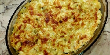 Receita de Bacalhau gratinado com legumes
