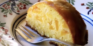 Receita de Bolo de Pêssego, sem glúten