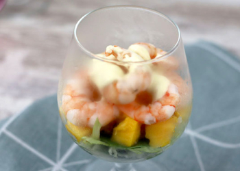 Receita de Cocktail de Camarão e Manga