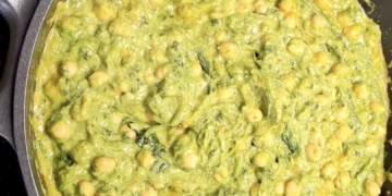 Receita de Esparregado de Espinafres e Espigos com Grão