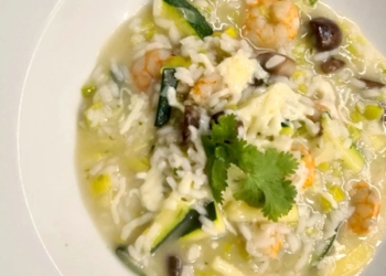 Receita de Risotto de camarão e legumes na Bimby