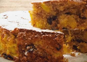Receita de Torta de Maçã com Nozes e Uvas Passas
