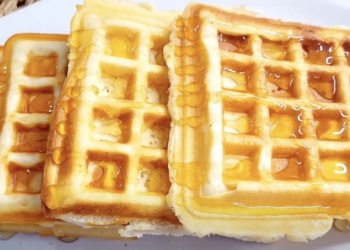 Receita deliciosa de Waffles com leite em pó