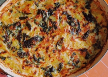 Receita de Bacalhau com Espinafres e Batata de Joana Barrios