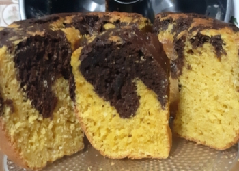 Receita de Bolo Mármore de Abóbora no liquidificador