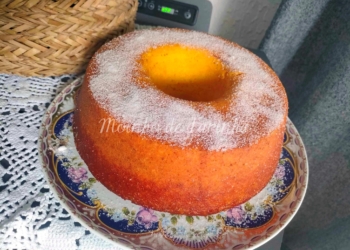 Receita de Bolo com calda de laranja