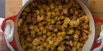 Receita de Carne de Porco com camarão