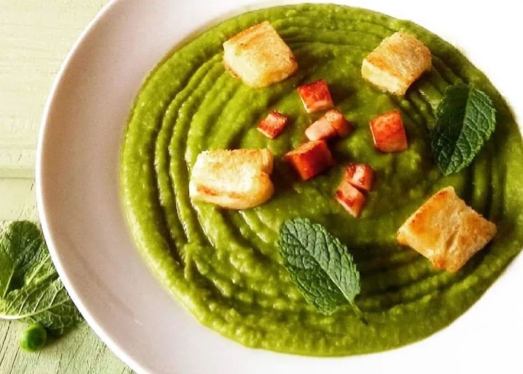 Receita de Creme de Ervilhas e Bacon