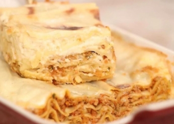 Receita de Lasanha de Atum com Picadinho de Legumes