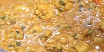 Receita de Risoto cremoso de lulas e camarão